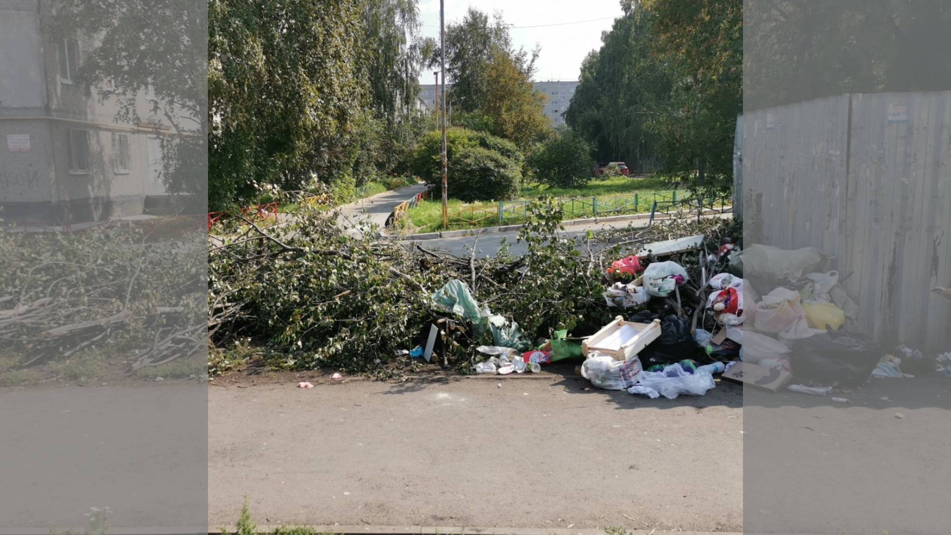 Некачественная уборка мусора на улице Громова