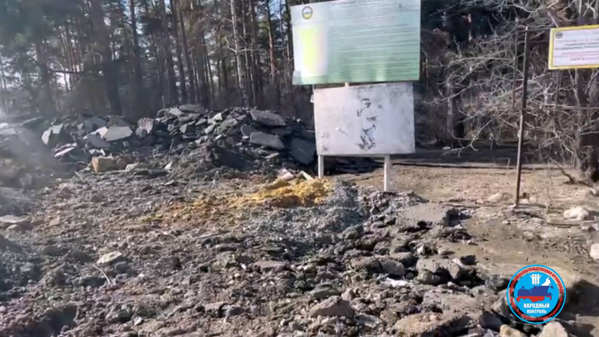 Свалка в парке Челябинский городской бор – МОО «Народный Контроль»