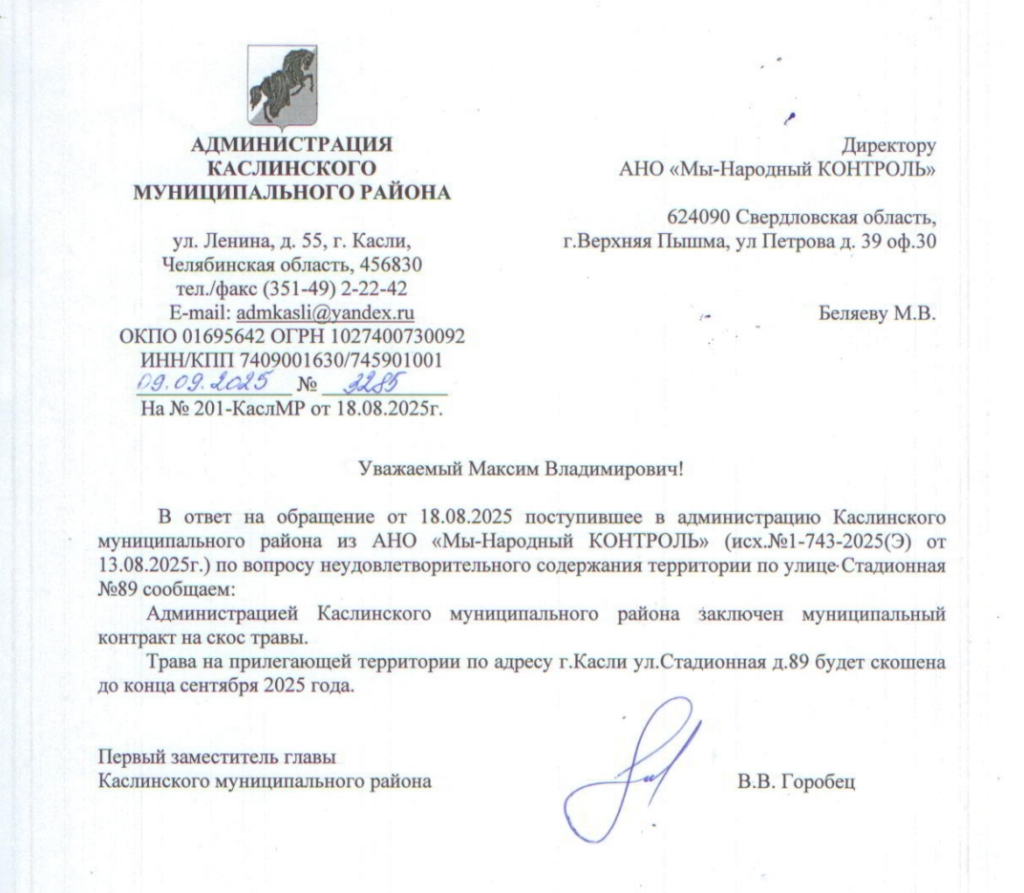image-104-1024x893 Власти Каслей пообещали скосить траву на Стадионной до конца сентября